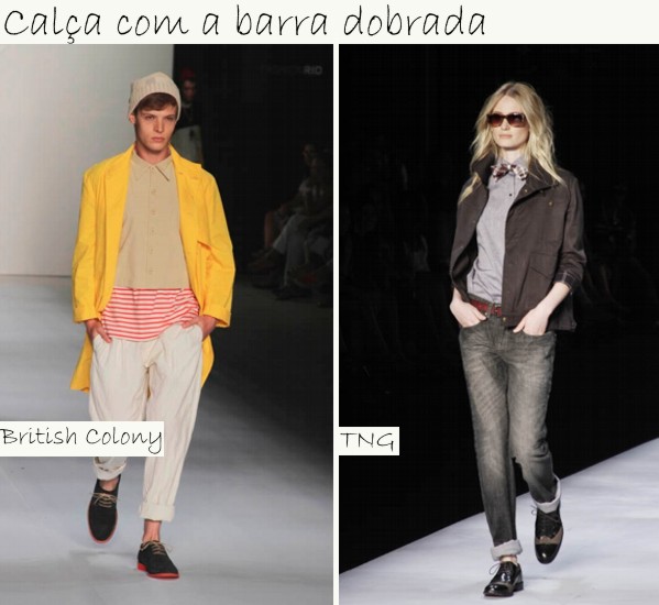 Calça com a barra dobrada Resumo de tendências Fashion Rio + Fashion Business   Inverno 2011