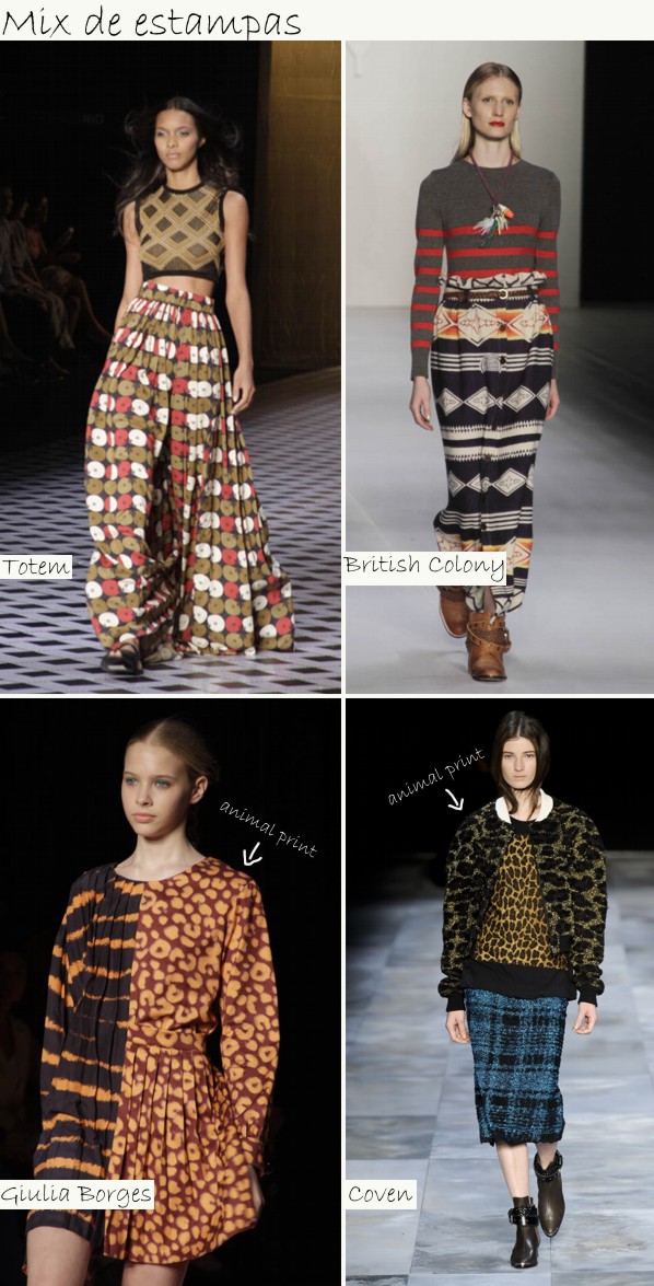 Mix de Estampas Resumo de tendências Fashion Rio + Fashion Business   Inverno 2011
