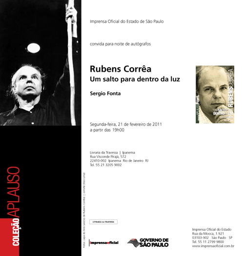 correa Convite 2º lançamento livro Rubens Corrêa Sergio Fonta Borbulhantes sociais e literária