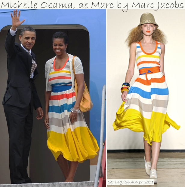 Michelle Obama de Marc by Marc Jacobs Radar fashion: Michelle Obama se despede do Brasil com vestido Marc by Marc Jacobs