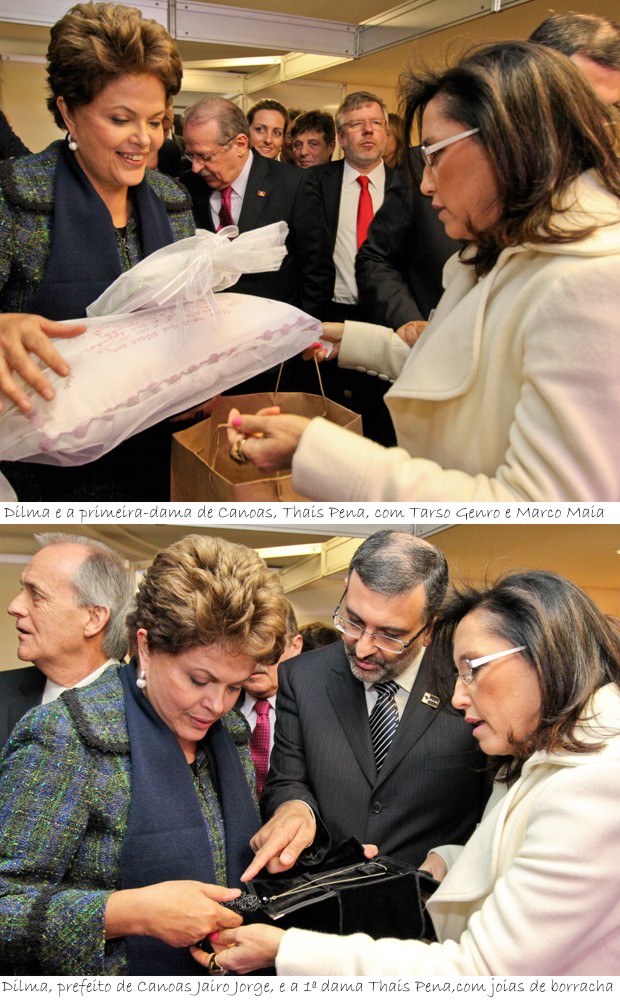 Canoas Presenteando Dilma