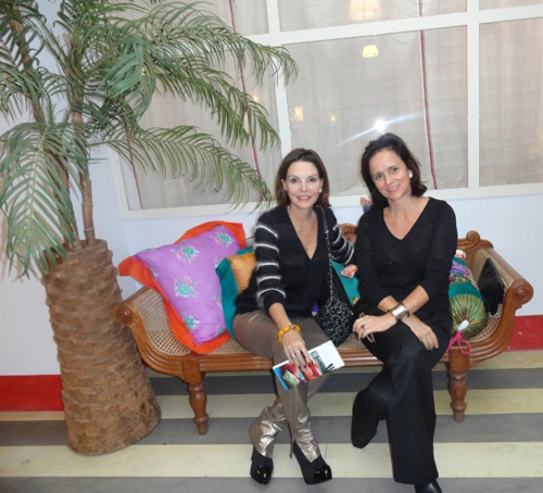 Lisa Corti Patricia Mayer e Patricia Quentel Buxixo no atelier de Lisa Corti em Milão