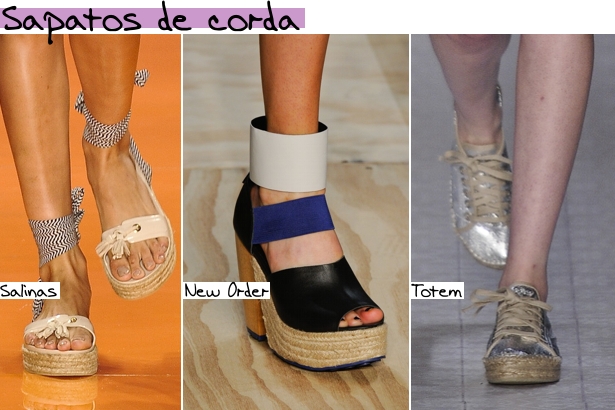 Sapatos de corda Resumo de tendências verão 2012